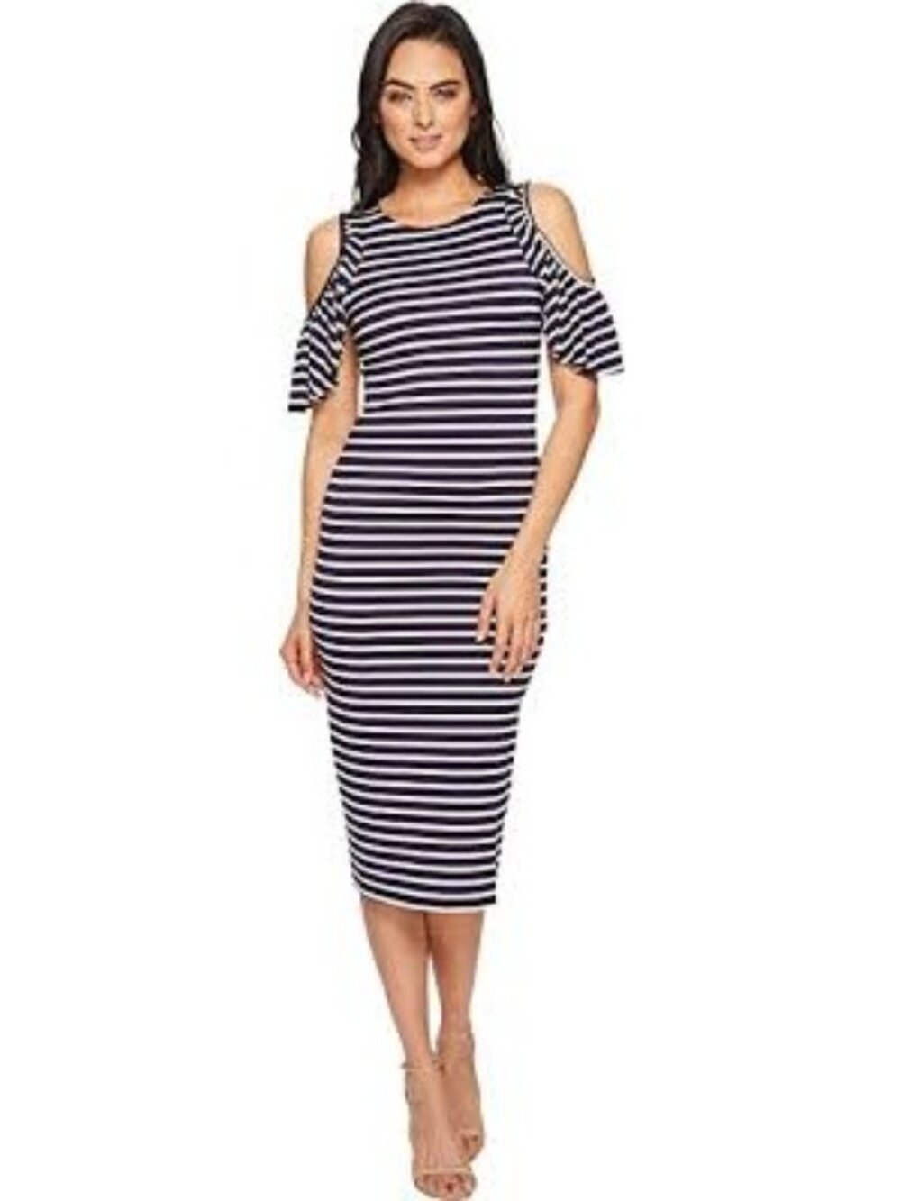 RACHEL PALLY  Cosmos Midi Dress  Navy/White Stripe Size‎ Large